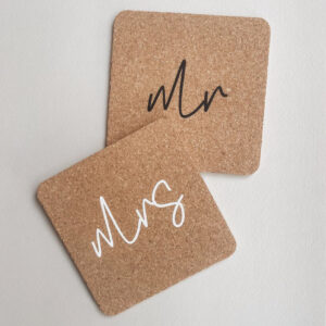 Mr and Mrs Cork Coasters